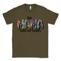 Army Green this mama loves her puzzle Classic Tee - MaliasSmallBusiness