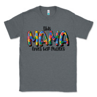 Charcoal Heather this mama loves her puzzle Classic Tee - MaliasSmallBusiness