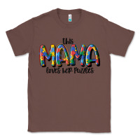 Chestnut this mama loves her puzzle Classic Tee - MaliasSmallBusiness