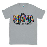 Heather Grey this mama loves her puzzle Classic Tee - MaliasSmallBusiness