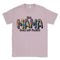 Lilac this mama loves her puzzle Classic Tee - MaliasSmallBusiness