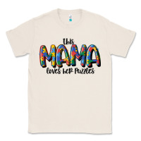 Natural this mama loves her puzzle Classic Tee - MaliasSmallBusiness