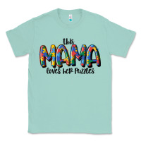 Seafoam this mama loves her puzzle Classic Tee - MaliasSmallBusiness