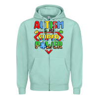 Seafoam autism is my superpower Zipper Hoodie - LillyAllenDesigns