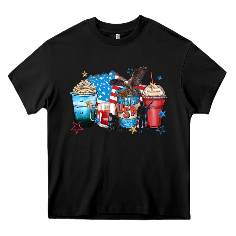 Usa Coffee Cups Heavy Core Tee by Zillion Design Studio | Teevron