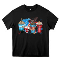Black usa coffee cups Heavy Core Tee - Zillion Design Studio