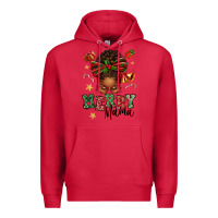 Cardinal merry mama afro messy bun Premium Hoodie - texasbilliewilder