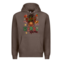 Coffee merry mama afro messy bun Premium Hoodie - texasbilliewilder
