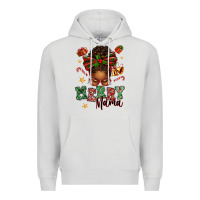 Dove Grey merry mama afro messy bun Premium Hoodie - texasbilliewilder