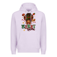 Lilac merry mama afro messy bun Premium Hoodie - texasbilliewilder