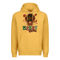 Mustard merry mama afro messy bun Premium Hoodie - texasbilliewilder