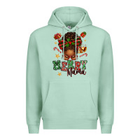 Seafoam merry mama afro messy bun Premium Hoodie - texasbilliewilder
