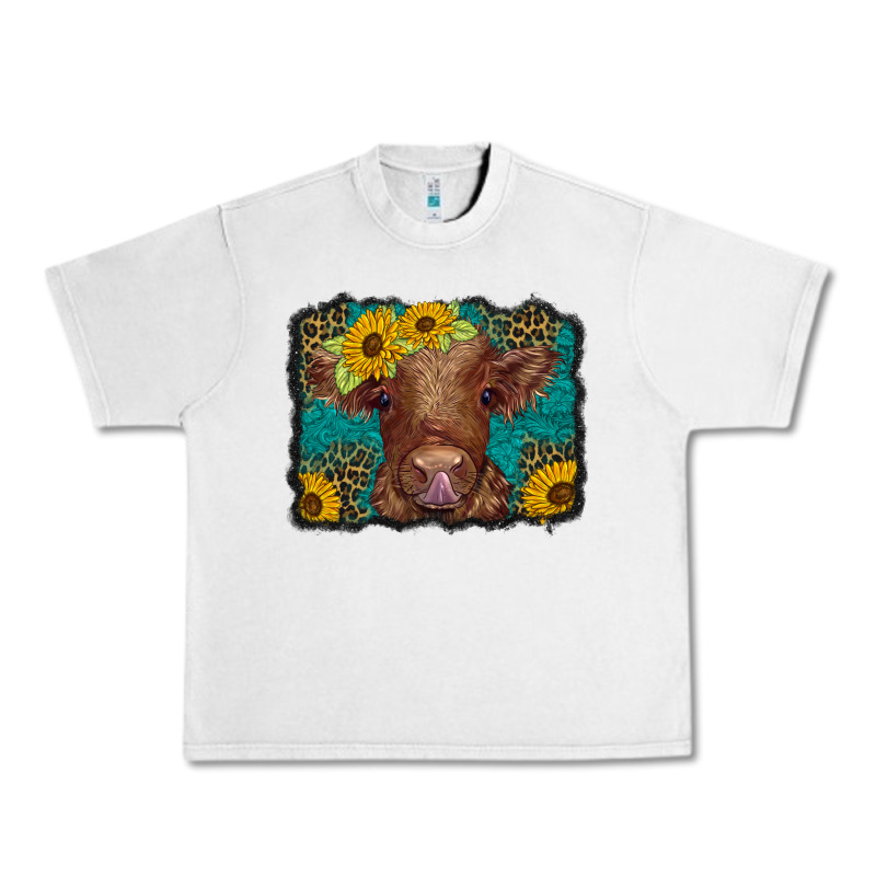 Western Leopard Buffalo Plaid Baby Highland Cow Urban Heavy Tee by BarkalooDesign | Teevron