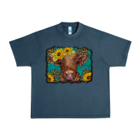 Midnight Navy western leopard buffalo plaid baby highland cow Urban Heavy Tee - BarkalooDesign