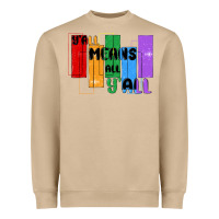 Mushroom y'all means all y'all Heavyweight Sweatshirt - MaliasSmallBusiness