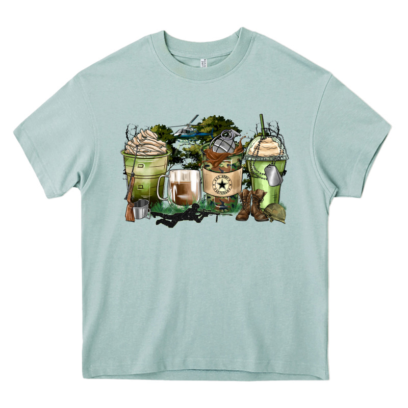 Veteran Coffee Cups Heavy Core Tee by Zillion Design Studio | Teevron