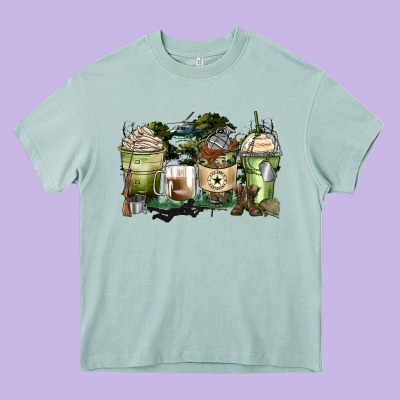 Veteran Coffee Cups Heavy Core Tee Designed By Zillion Design Studio