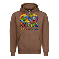 Chestnut be kind autism awareness infinity symbol Zipper Hoodie - LillyAllenDesigns