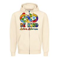 Be Kind Autism Awareness Infinity Symbol Zipper Hoodie | Teevron