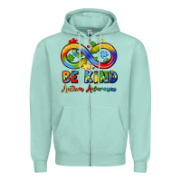 Seafoam be kind autism awareness infinity symbol Zipper Hoodie - LillyAllenDesigns