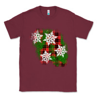 Burgundy christmas patch Classic Tee - AdoDesignShop