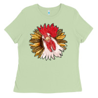 Matcha sunflower with rooster Ladies Tee - RanaPortraitStore