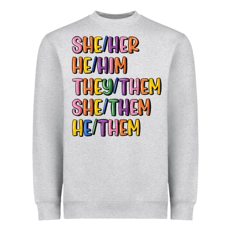 Lgbtq Pronouns Heavyweight Sweatshirt by MaliasSmallBusiness | Teevron