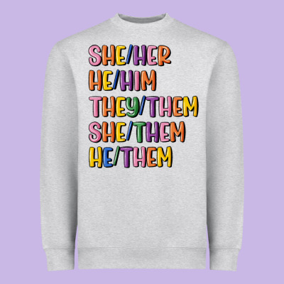 Lgbtq Pronouns Heavyweight Sweatshirt Designed By Maliassmallbusiness