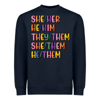 Navy lgbtq pronouns Heavyweight Sweatshirt - MaliasSmallBusiness