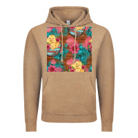 Vintage Coffee hatched egg easter chicks seamless pattern Vintage Hoodie - Artiststas