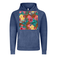 Vintage Denim hatched egg easter chicks seamless pattern Vintage Hoodie - Artiststas