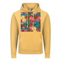 Vintage Mustard hatched egg easter chicks seamless pattern Vintage Hoodie - Artiststas