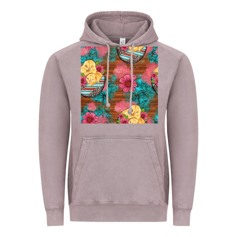 Hatched Egg Easter Chicks Seamless Pattern Vintage Hoodie by Artiststas | Teevron