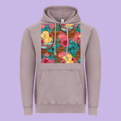 Hatched Egg Easter Chicks Seamless Pattern Vintage Hoodie Designed By Artiststas