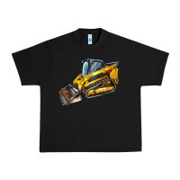 Black Compact Track Loader Urban Heavy Tee - LillyAllenDesigns