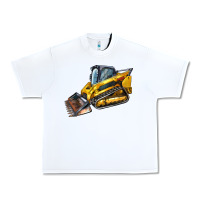 White Compact Track Loader Urban Heavy Tee - LillyAllenDesigns