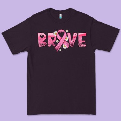 Brave With Ribbon Premium Tee Designed By Hra Design Shop