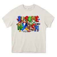 Cream ausome autism nurse Heavy Core Tee - Zillion Design Studio