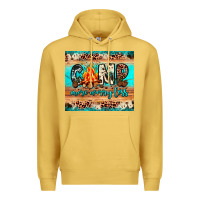 Antique Gold camp more worry less Premium Hoodie - JahusDesignShop