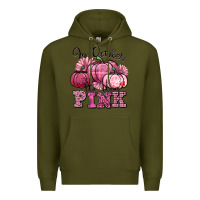 Army Green in october we wear pink pumpkin Premium Hoodie - texasbilliewilder