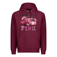 Burgundy in october we wear pink pumpkin Premium Hoodie - texasbilliewilder
