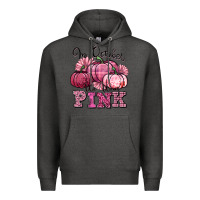 Charcoal Heather in october we wear pink pumpkin Premium Hoodie - texasbilliewilder
