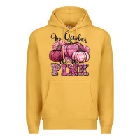 Mustard in october we wear pink pumpkin Premium Hoodie - texasbilliewilder