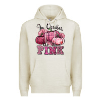Oatmeal Heather in october we wear pink pumpkin Premium Hoodie - texasbilliewilder