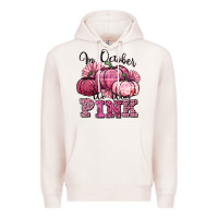 Pale Pink in october we wear pink pumpkin Premium Hoodie - texasbilliewilder
