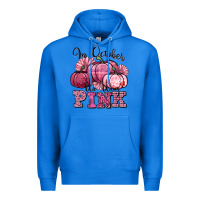 True Royal in october we wear pink pumpkin Premium Hoodie - texasbilliewilder