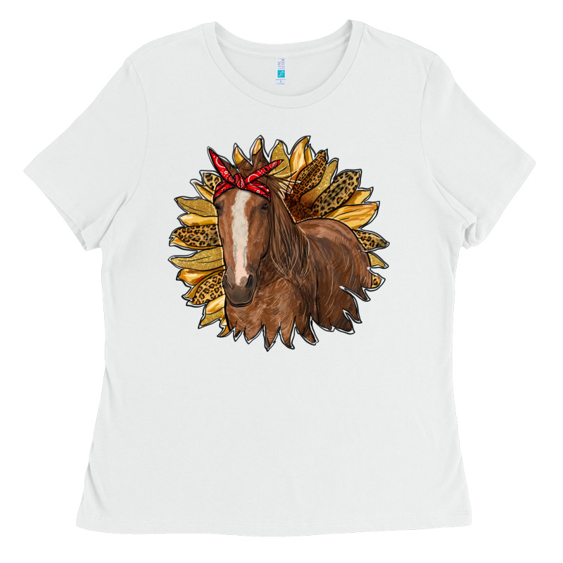 Sunflower With Horse Ladies Tee by RanaPortraitStore | Teevron