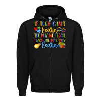 Black if they can't learn the way we teach teach the  wa Zipper Hoodie - LillyAllenDesigns