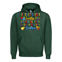 Sports Green if they can't learn the way we teach teach the  wa Zipper Hoodie - LillyAllenDesigns