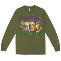 Army Green mardi gras drinking team Long Sleeve Tee - MaliasSmallBusiness